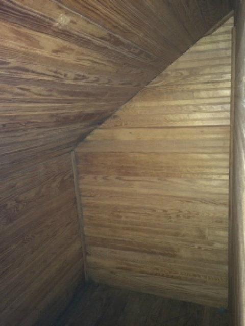 Attic Closet with Tongue and Groove Beaded Board