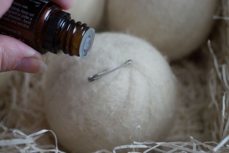 Alternative to Dryer Sheets, Wool Dryer Balls with Essential Oils